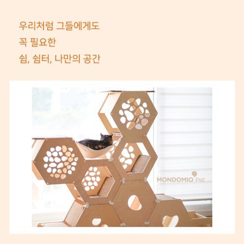 몬도미오펫 벌집캣타워 U3패키지 고양이 숨숨캣타워 - 이미지 3