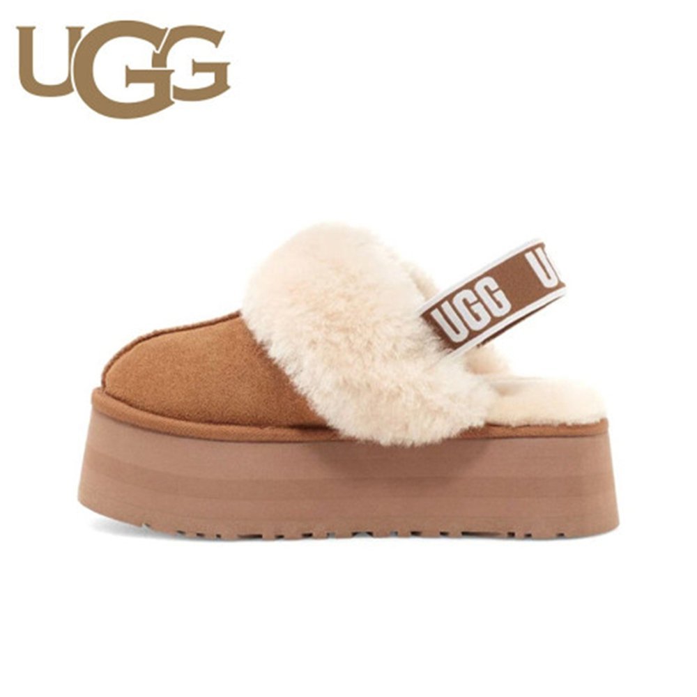 어그 UGG  털슬리퍼 펀케트 겨울 양털 실내화 체스트넛 1113474-CHE