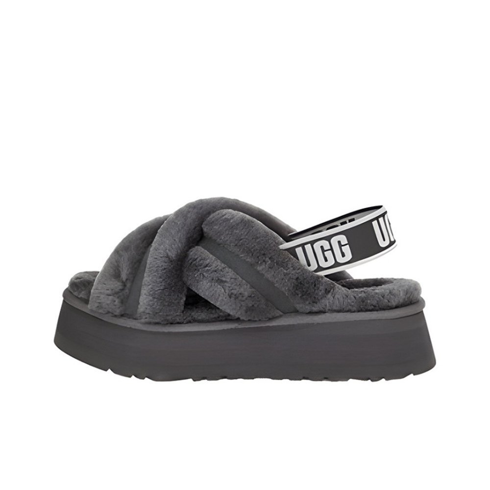 UGG 어그women 로고 밴딩 플랫폼 슬라이드 디스코 크로스 CHRC 1121550