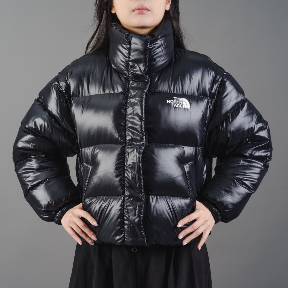 노스페이스 화이트라벨 여성 글로시 디테쳐블 다운 자켓 블랙 NJ1DP86J