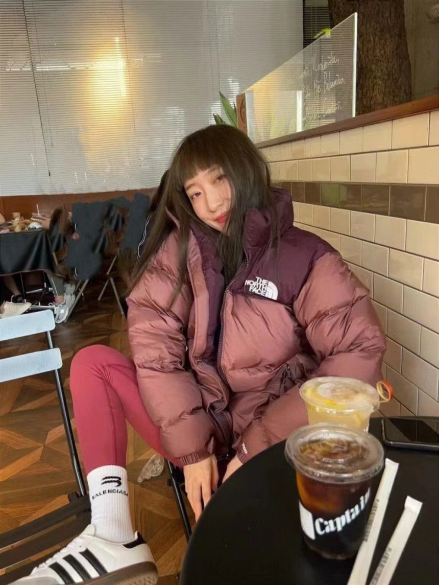 노스페이스 눕시 1996 아웃도어 클래식 커플 패딩 점퍼 자켓 버건디