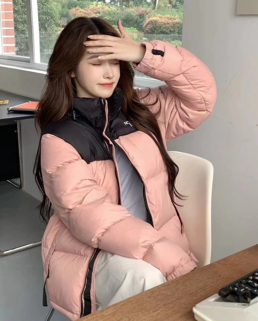 노스페이스 눕시 1996 아웃도어 클래식 커플 패딩 점퍼 자켓 핑크