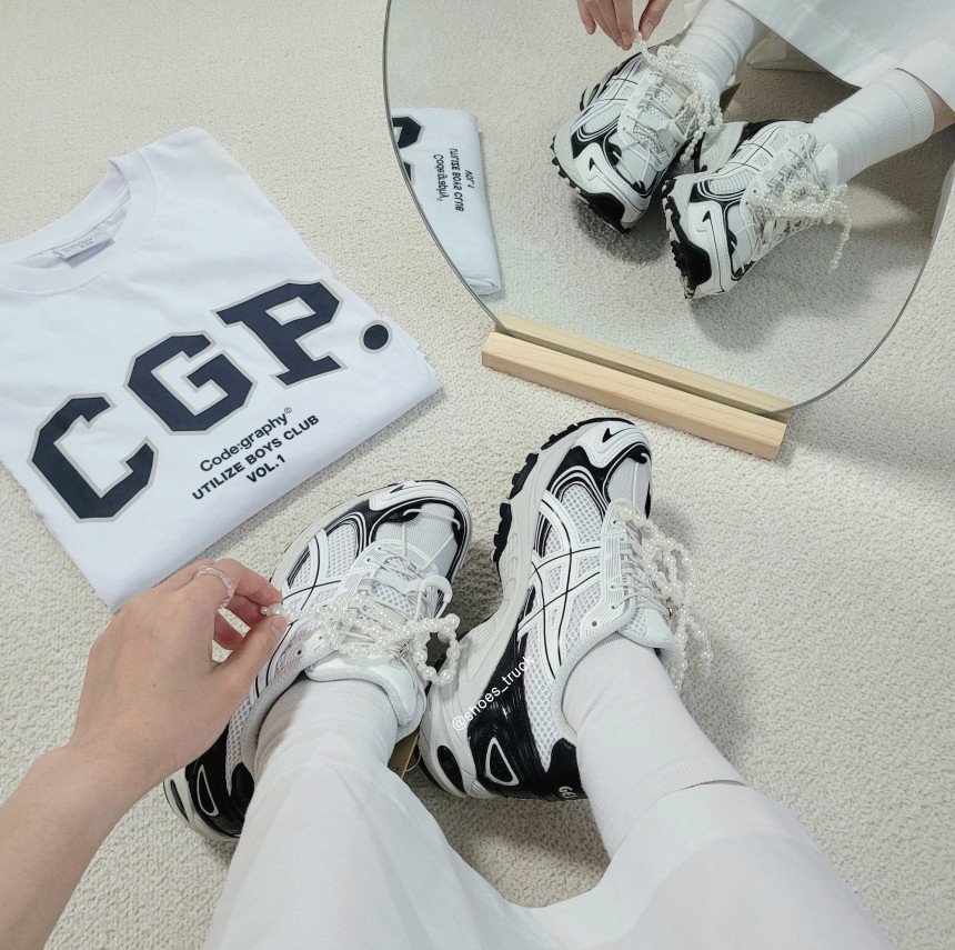 아식스 Gel Kahana TR v4 스핀 화이트 블랙 공용 - 이미지 3