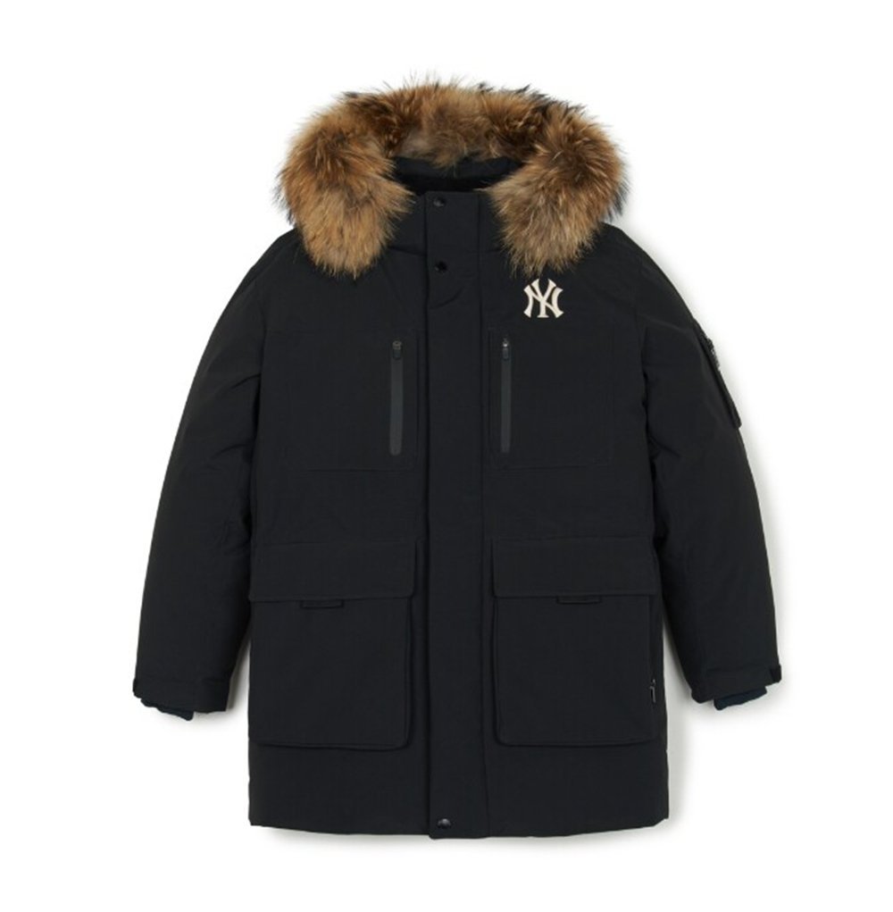 MLB 뉴에라  뉴욕 양키스 봄버 다운 재킷 패딩구스다운구스다운 미디 롱패딩 3ADJB1346-50BKS