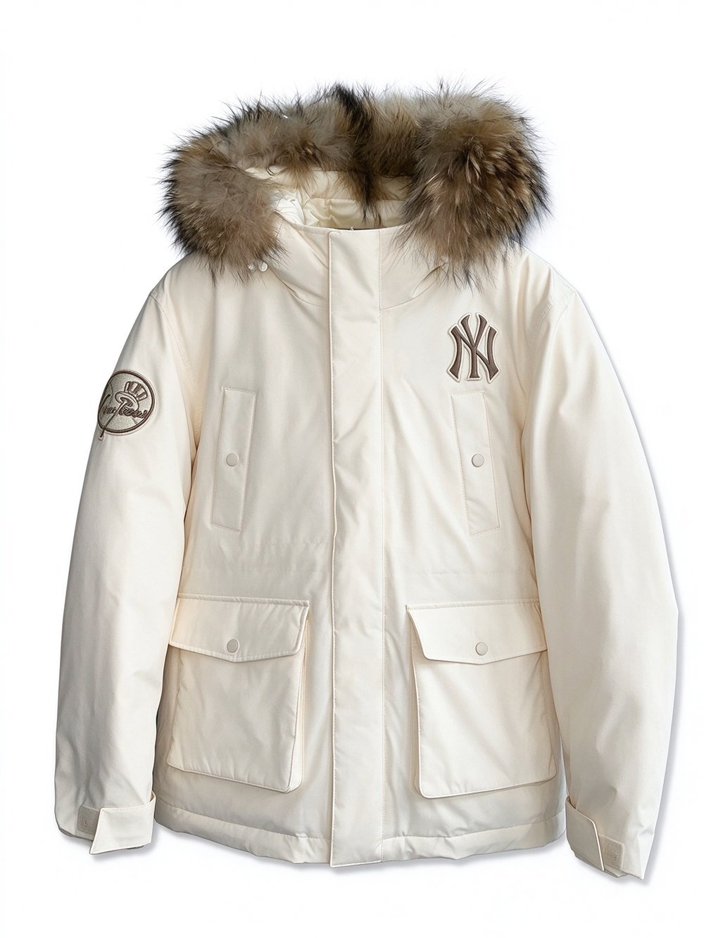 MLB 뉴에라  뉴욕 양키스 봄버 다운 재킷 패딩남녀 공용 화이트 31DJCH061--43CRS